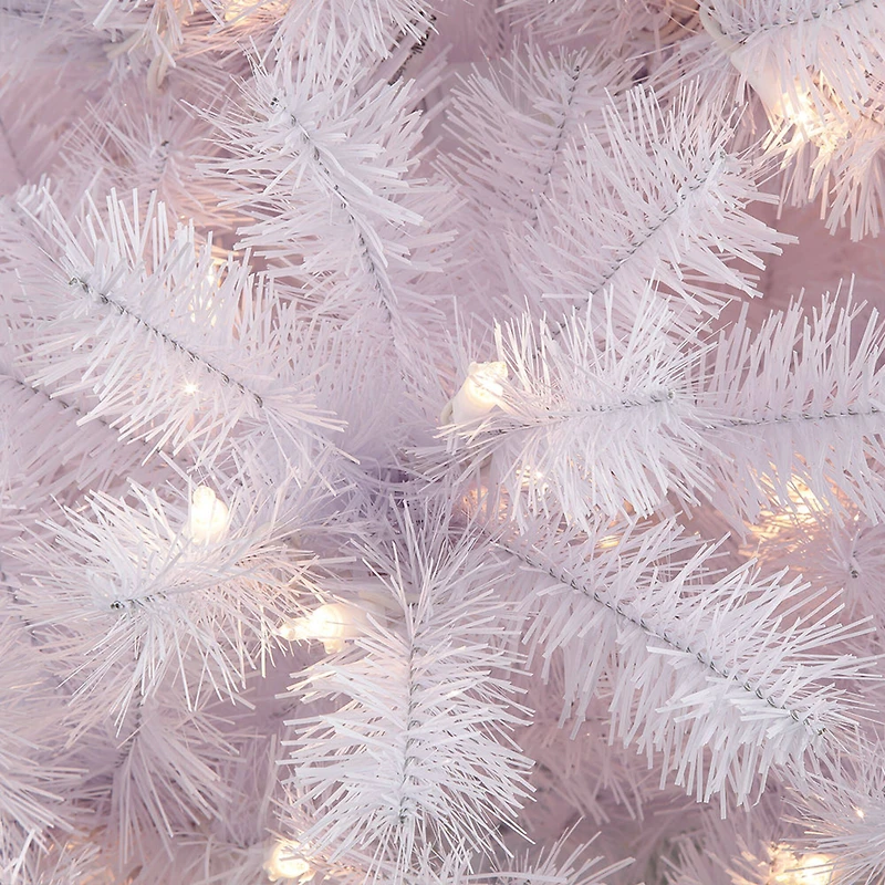 7.5ft. Pre-Lit White Pencil Northern Fir Artificial Christmas Tree, Clear Lights