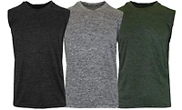 Galaxy By Harvic Moisture-Wicking Performance Men's Muscle Tank T-Shirt 3 Pack