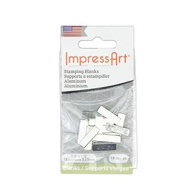 ImpressArt® 5/8" x 1/8" Aluminum Stamping Blanks, 18ct.