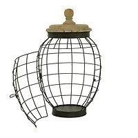 Black Farmhouse Metal Wire Jars, 2ct.