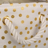 DII® Medium Round Gold Dots Polyester Bin
