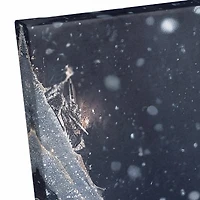 Snowy Christmas Village Canvas Wall Art