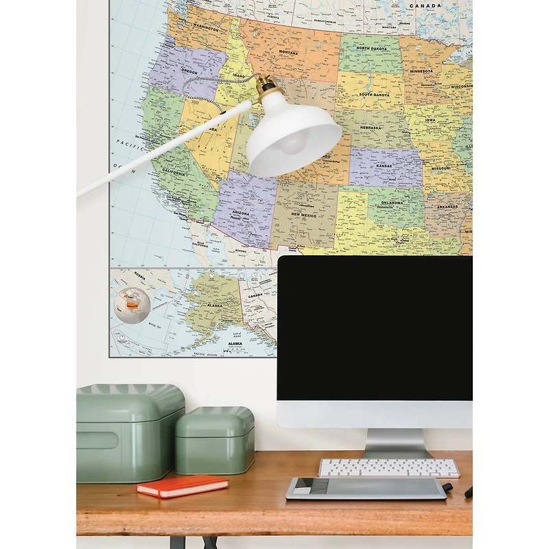 WallPops 36" U.S. & World Map Wall Decal Bundle