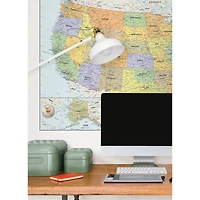WallPops 36" U.S. & World Map Wall Decal Bundle