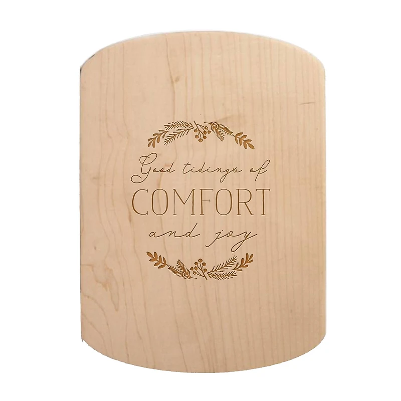 Comfort and Joy 11" x 8" Maple Oval Cutting Board