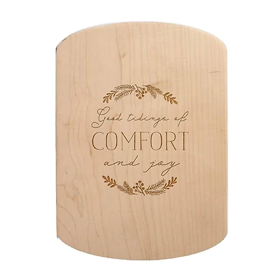 Comfort and Joy 11" x 8" Maple Oval Cutting Board