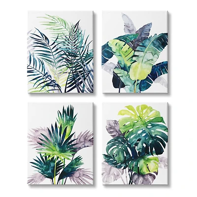 Stupell Industries Tropical Palms Canvas Wall Art Set
