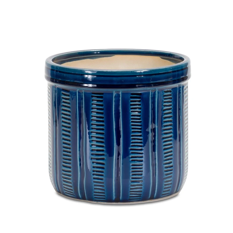 Navy Terra Cotta Pot Set