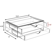 Sorbus 2-Drawer Extra Large Acrylic Cosmetic Organizer