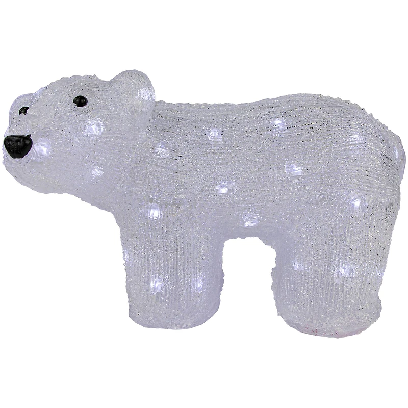 12" Lighted Commercial Grade Acrylic Baby Bear Christmas Display Decoration