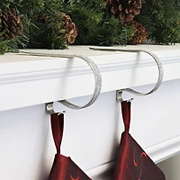 Original MantleClip® Silver Glitter Stocking Holders