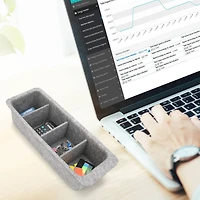 Welaxy Felt Adjustable 4 Slot Drawer Organizer Bin