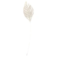 JAM Paper 2.25" White Corsage Leaf Stems, 100ct.