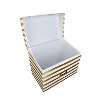 13" White & Gold Decorative File Box by Ashland®