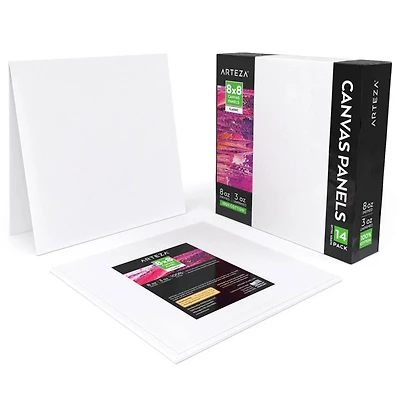 Arteza® 8" x 8" White Canvas Panels, 14ct.