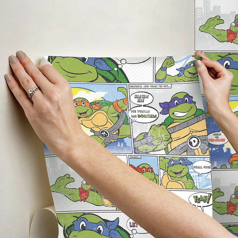 RoomMates Teenage Mutant Ninja Turtles Comic Peel & Stick Wallpaper