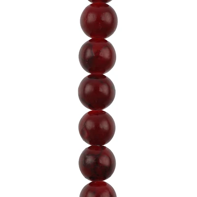 Dark Red Dyed Quartz Round Beads, 8mm by Bead Landing™