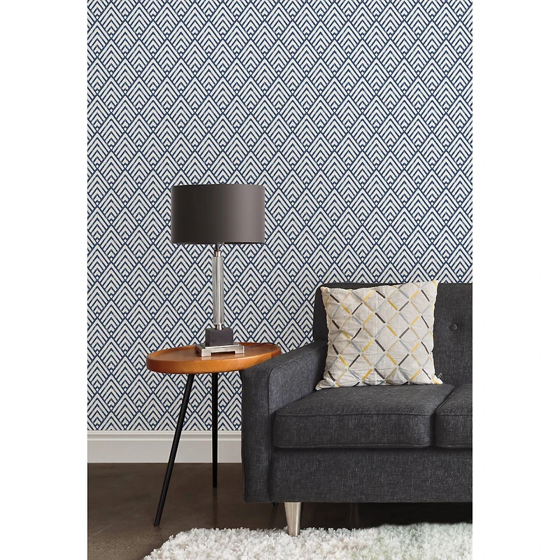 NuWallpaper Arrowhead Deep Blue Peel & Stick Wallpaper
