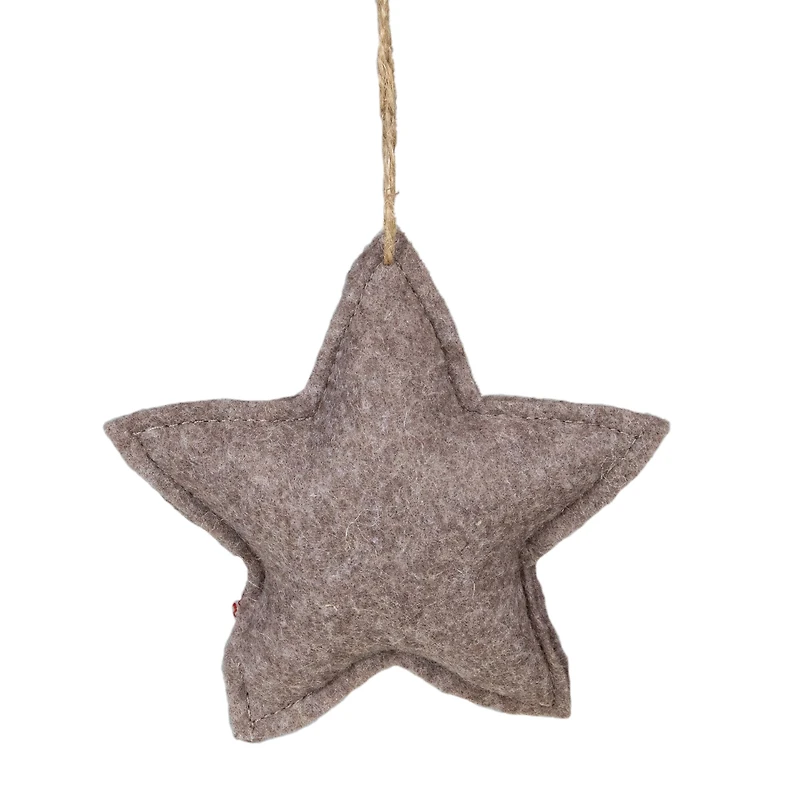4.5" Plaid Plush Star Ornament