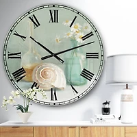Designart 'Pastel Bath Iii Farmhouse Wall Clock