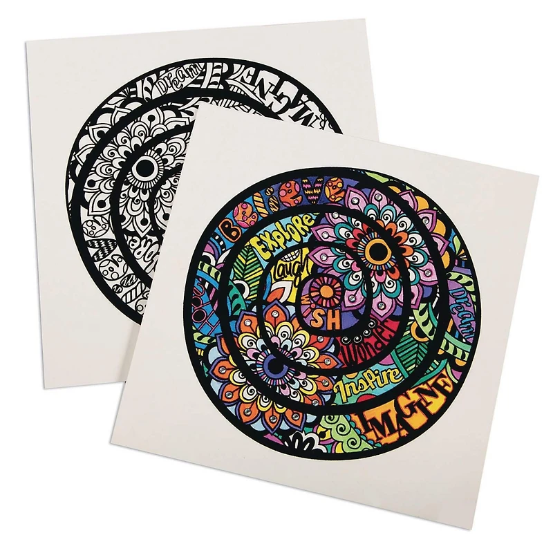 S&S® Worldwide Velvet Inspiration Mandala Posters, 24ct.