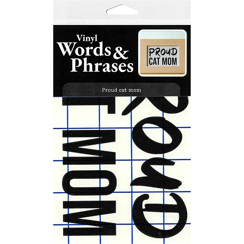 Leisure Arts® Vinyl Matte Black Proud Cat Mom Decal