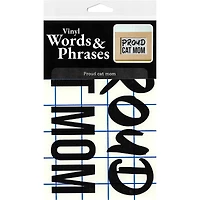 Leisure Arts® Vinyl Matte Black Proud Cat Mom Decal