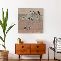 Collage Bird Patchwork 30" x 30" Canvas Wall Art