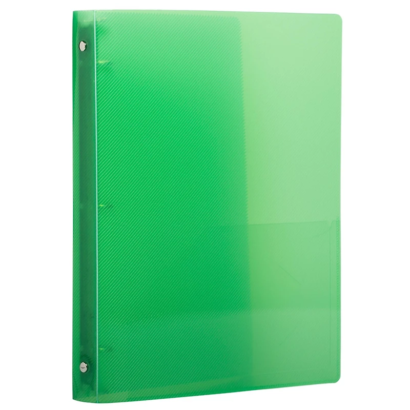 JAM Paper 0.75" Green Glass twill Plastic 3-Ring Binder