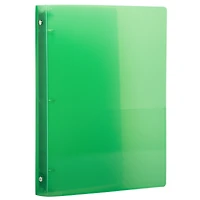 JAM Paper 0.75" Green Glass twill Plastic 3-Ring Binder