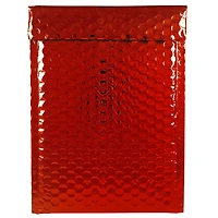 JAM Paper 6.375" x 9.5" Red Metallic Bubble Padded Mailer Envelopes, 12ct.