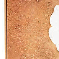  32" x 47" Blue Abstract Ocean Wave Landscape Canvas Framed Wall Art