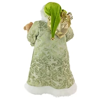 24" St. Patrick's Irish Standing Santa Claus Christmas Figure with Teddy Bear and Gift Bag