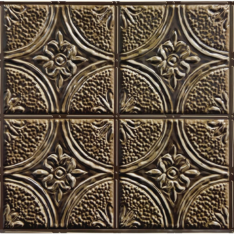 InHome Camden Antique Bronze Tin Peel & Stick Backsplash Tiles