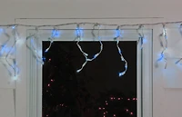 100ct. LED Wide Angle Icicle Christmas Lights With White Wire
