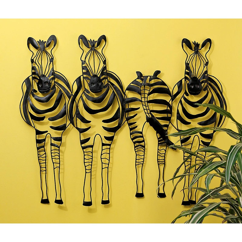 Design Toscano 28" Static Stripes Sculptural Zebra Wall Frieze