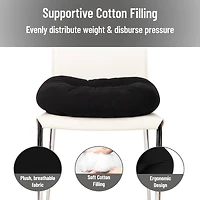 Mind Reader Air-Cloud Booster Seat Cushion for Office, Car, Wheelchair, Support Pillow with Carry Handle, Black