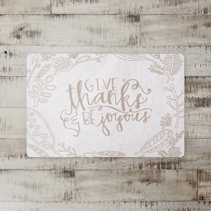 Joyful Thanks Floor Mat