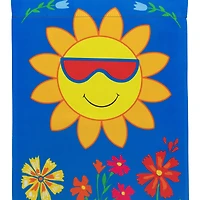 18" Smiling Sun Floral Garden Flag