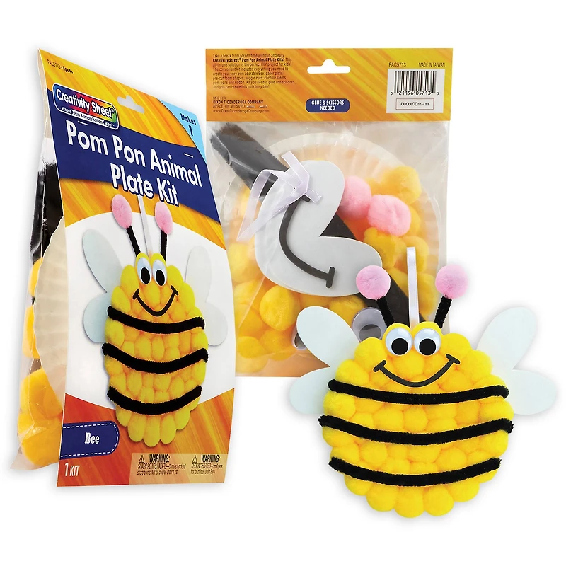 Creativity Street® Animal Felt & Pom Pom Craft Kit Set