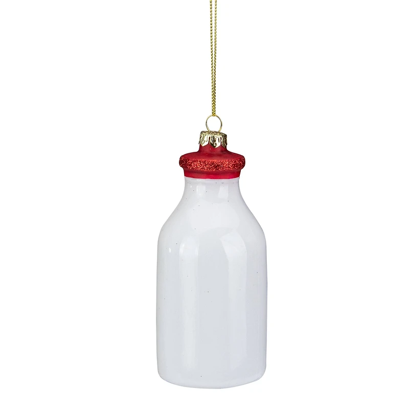 4.5" Farm Fresh Milk Glass Bottle Ornament