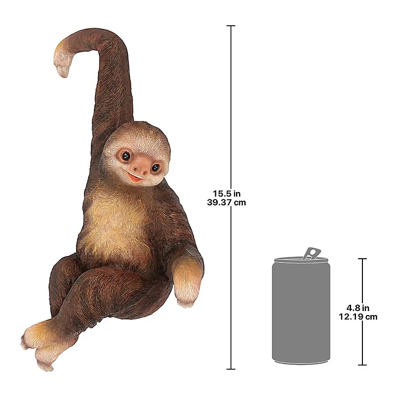 Design Toscano Sinbad the 3-Toed Sloth Hanging Statue