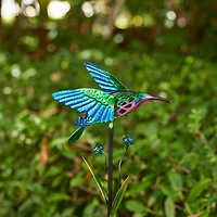 Glitzhome® 36" Solar Lighted Hummingbird Garden Stake