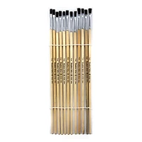 Charles Leonard 1/4" Flat Tip Brush Set, 6 Packs of 12