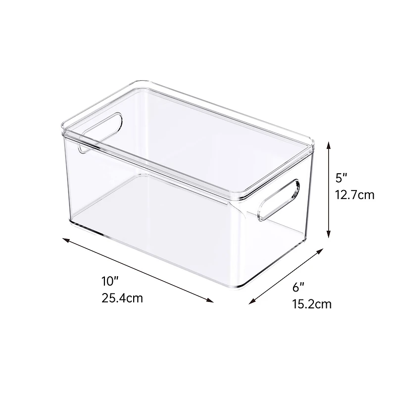 Small Clear Stacking Plastic Bin with Lid by Simply Tidy®
