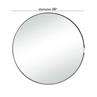 CosmoLiving by Cosmopolitan Black Metal Contemporary Wall Mirror, 26" x 26" x 2"