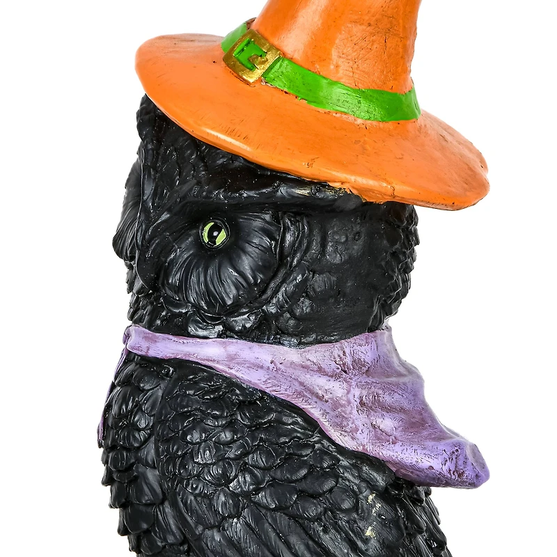 32'' Halloween Owl on Stacked Books Décor
