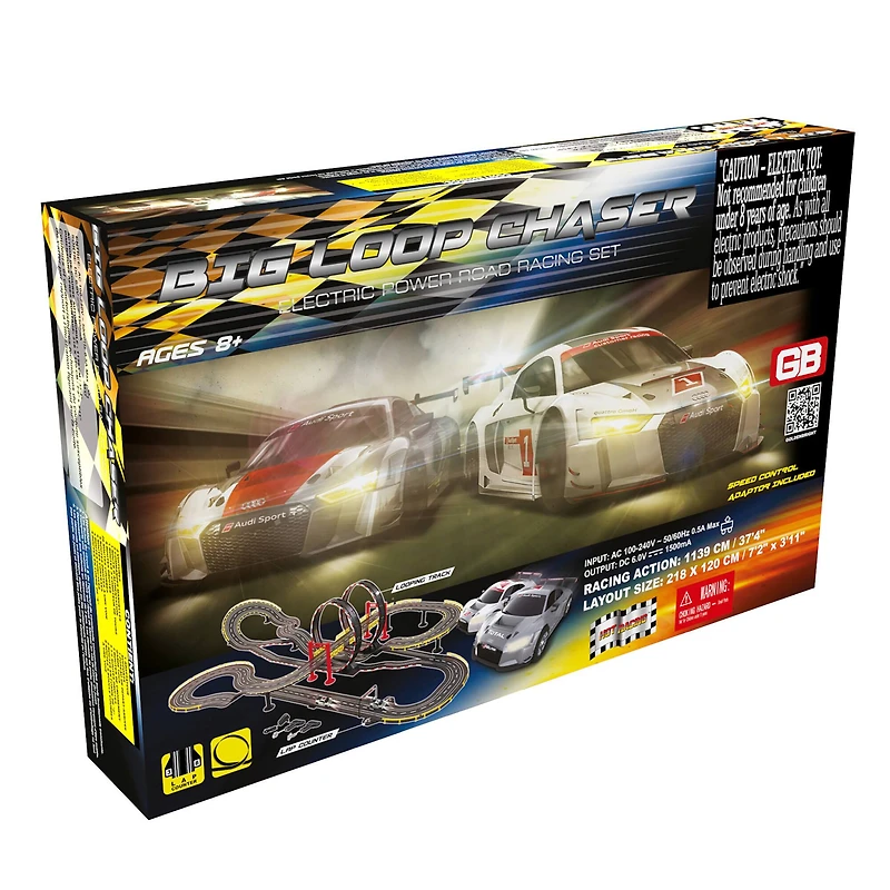 Golden Bright Big Loop Chaser Electric Audi Road Racing Play Set