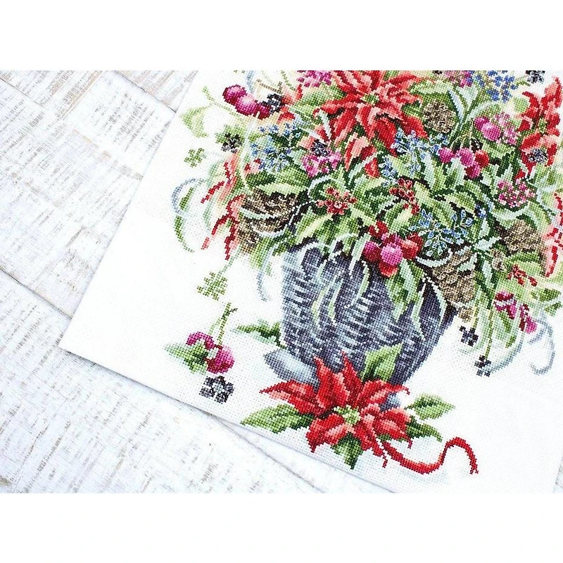 Luca-s December Bouquet? Counted Cross Stitch Kit