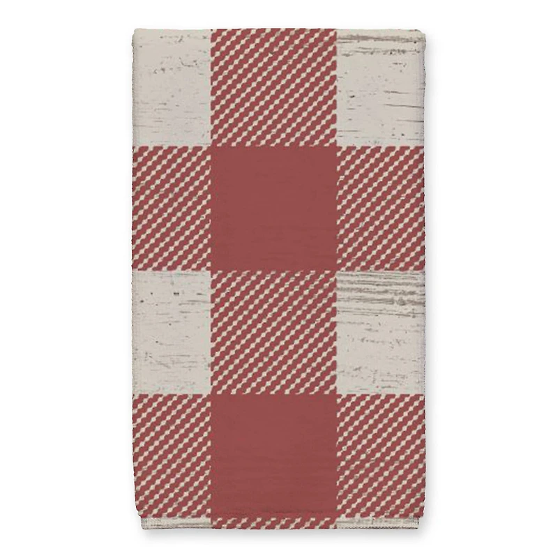 Our Cozy Kitchen Red Buffalo Check Tea Towel - Set of 2